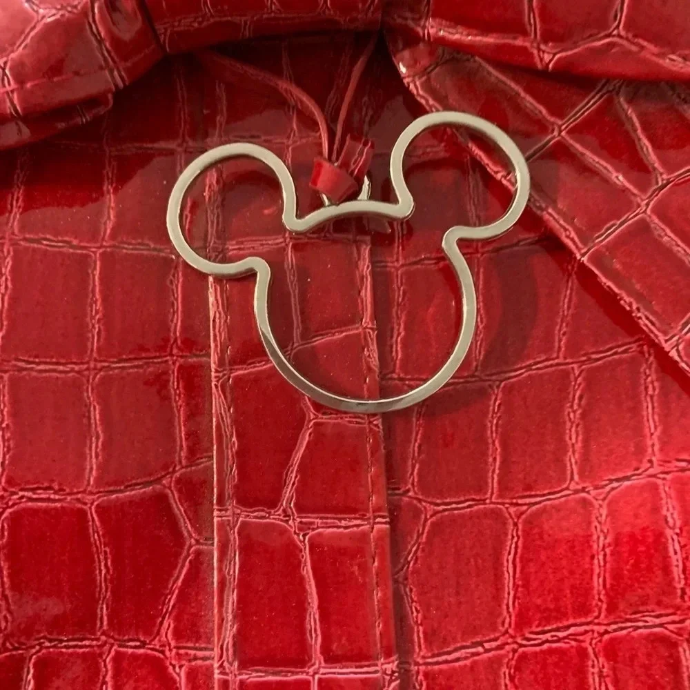 WALT Disney World Disneyland Resort Red Croc Pattern XL Tote Bag Purse M…